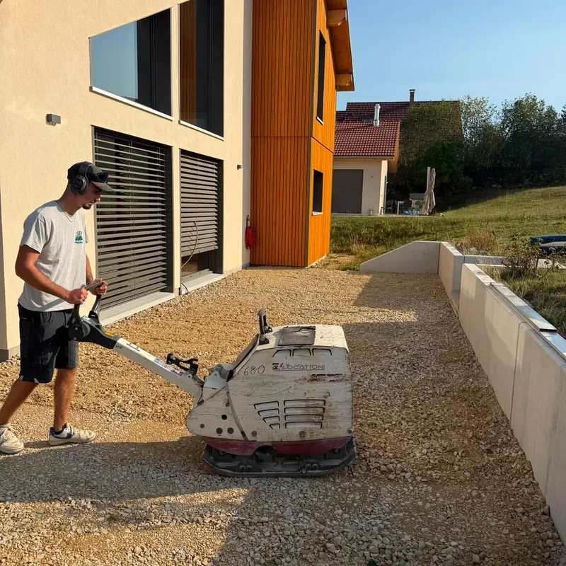 Chantier de préparation des abords